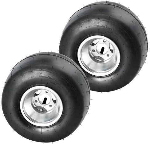 11x7.10-5 Go Kart Tires 11x7.10x5 Race 4 PR with 3 Holes Rim, Rear Wheel Rain Tire, 5'' Slick Tire Smooth Tread - Tubeless for Go Cart, Drift Trikes, Mini Bike, ATV, Golf Cart (1-pack) in Saudi Arabia