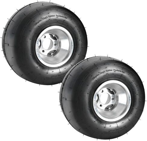 11x7.10-5 Go Kart Tires 11x7.10x5 Race 4 PR with 3 Holes Rim, Rear Wheel Rain Tire, 5'' Slick Tire Smooth Tread - Tubeless for Go Cart, Drift Trikes, Mini Bike, ATV, Golf Cart (1-pack) in Saudi Arabia