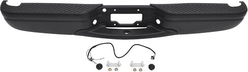 Rear Step Bumper Fit for 1997-2003 Ford F-150 Fleetside/Styleside for 1997-1999 F-250 Lightduty for 2004 F-150 Heritage,Black Back Bumper Replace FO1103102 in Saudi Arabia