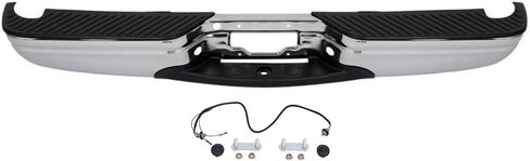 Rear Step Bumper Fit for 1997-2003 Ford F-150 Fleetside/Styleside for 1997-1999 F-250 Lightduty for 2004 F-150 Heritage,Black Back Bumper Replace FO1103102 in Saudi Arabia