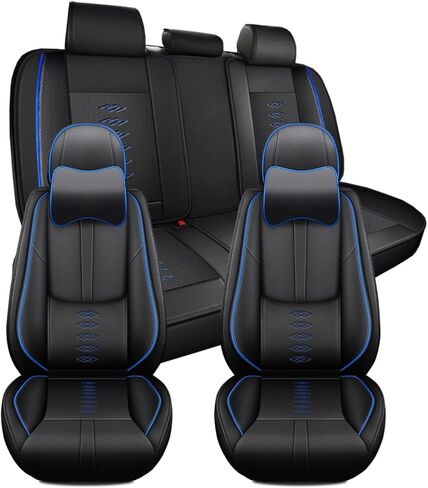 Car Seat Covers for Volvo S40 2000-2011,Waterproof Leather Seat Covers 5-Seats Luxury,Interior Accessories with Airbag,Automobile Seat Cover Sets for S40(Beige) in Saudi Arabia