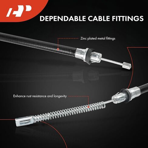 A-Premium Rear Driver and Passenger Side Parking Brake Cable Assembly Compatible with Ford Models: Explorer 2005, Explorer Sport 2002-2003, Explorer Sport Trac 2003, 2-PC Set - Replace# 3L2Z2A635AA in Saudi Arabia
