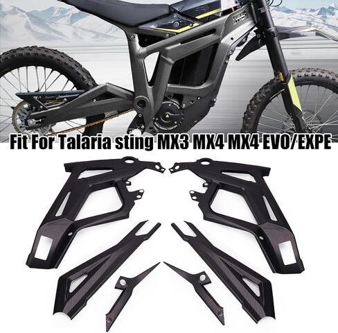 Body Frame Protective Cover for Talaria Sting MX3 MX4 MX4 EVO/EXPE Protective Case,Body Frame Protector Guard Sticker, E-Bike Accessoires for Talaria (Carbon Pattern) in Saudi Arabia