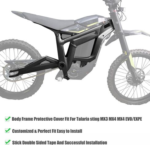 Body Frame Protective Cover for Talaria Sting MX3 MX4 MX4 EVO/EXPE Protective Case,Body Frame Protector Guard Sticker, E-Bike Accessoires for Talaria (Carbon Pattern) in Saudi Arabia