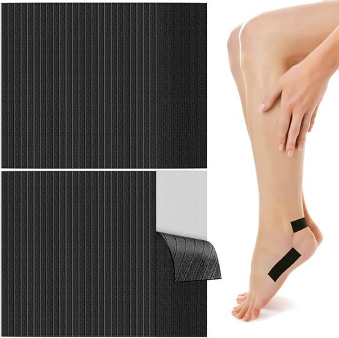 Timgle 50 Pcs Black Moleskin Tape Moleskin Adhesive Pads Fabric Blister Pads Blister Prevention Tape for Body Skin Protection Shoes Boots Hiking Friction Reducing, 3.14 x 0.98 Inch in Kuwait