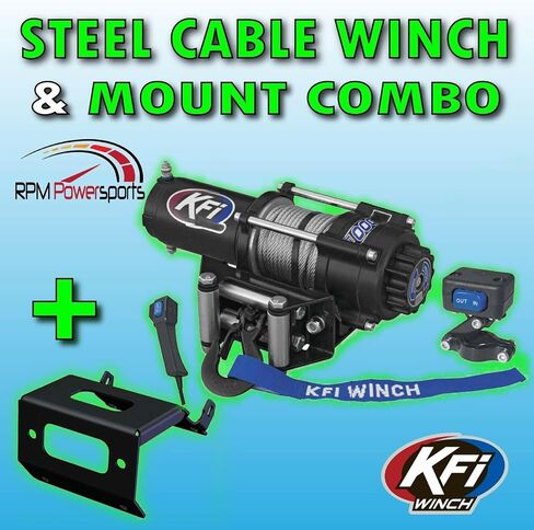 KFI Combo Kit - A2000 Winch & 100505 Winch Mount Compatible/Replacement for 2000-2006 Honda Rancher 350 TRX350FE 4x4 ES in Saudi Arabia