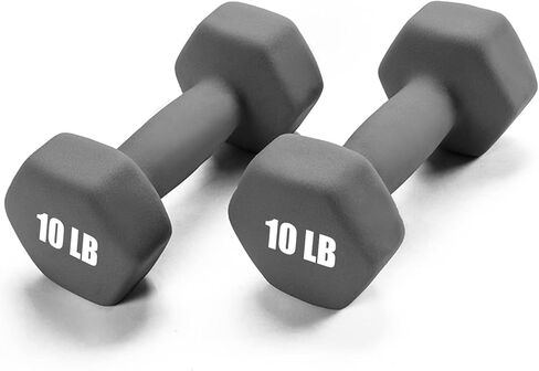 Portzon Weights Dumbbells 10 Colors Options Compatible with Set of 2 Neoprene Dumbbells Set,1-15 LB, Anti-Slip, Anti-roll, Hex Shape in Saudi Arabia