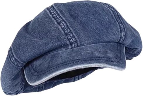 Denim Hat for Women Classic Newsboy Cap for Traveling Shopping Outing Trip in Saudi Arabia