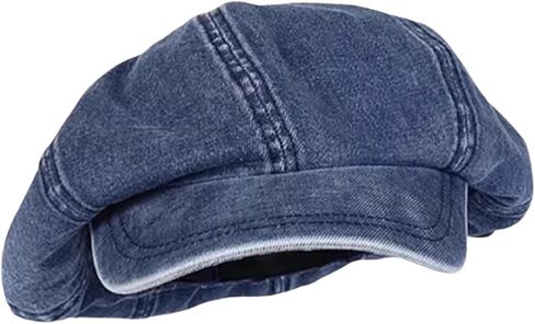 Denim Hat for Women Classic Newsboy Cap for Traveling Shopping Outing Trip in Saudi Arabia