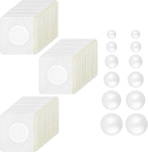 مجموعة المكونات زر البطن ، 12 مساءً سيليكون كروي سيليكون ناعمة لزر البطن المشكل post post slock مع 30pcs ملصقات الشريط غير المنسوج للنساء البقاء لائقا (أبيض) in Saudi Arabia