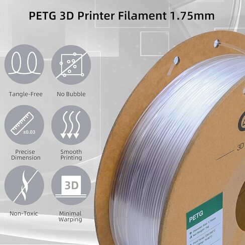 خيوط eSUN PETG 1.75 مم، خيوط طباعة ثلاثية الأبعاد 1 كجم بكرة (2.2 رطل)، خيوط ثلاثية الأبعاد 1.75 مم دقة الأبعاد +/- 0.03 مم، تناسب معظم طابعات FDM (أرجواني صلب) in Kuwait