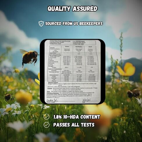 100 ٪ Royal Jelly - الخام وغير المجهزة ، معبأة بالفيتامينات والأحماض الأمينية ، العناية بالبشرة الطبيعية (2oz) in Kuwait