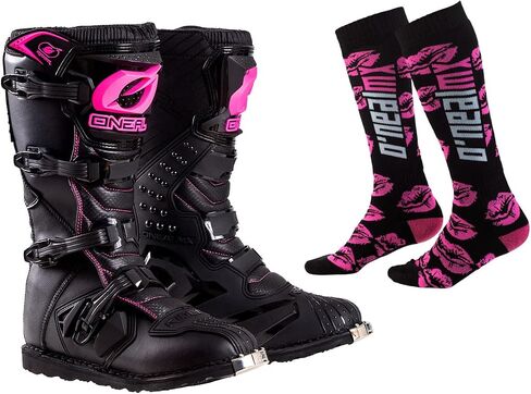 O'NEAL Womens Rider Boots with Pro MX Socks Combo in Saudi Arabia