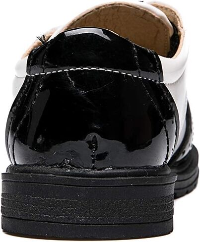 Boys Girls Patent Leather Lace Up Oxfords Comfort Uniform Dress Wedding Shoes in Saudi Arabia
