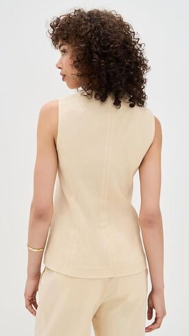 rag & bone Women's Slade Crew Linen Vest in Saudi Arabia