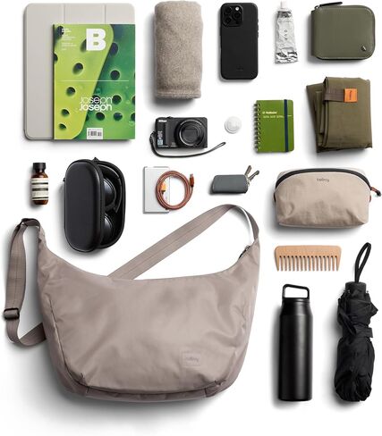 Bellroy Laneway Crescent Bag (12 لترًا مبسطًا ، كروسًا من الهلال مع جيوب داخلية وخارجية ، حزام قابل للتعديل وتخزين مفاجئ) - حبر in Kuwait