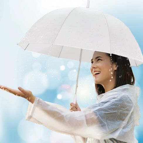 مظلة فقاعية شفافة - مظلة شفافة مقاومة للمطر والرياح لحفلات الزفاف والحفلات الراقصة والتخرج والمناسبات الخارجية - تفتح تلقائيًا، مقبض ملتوي، قبة شفافة in Saudi Arabia