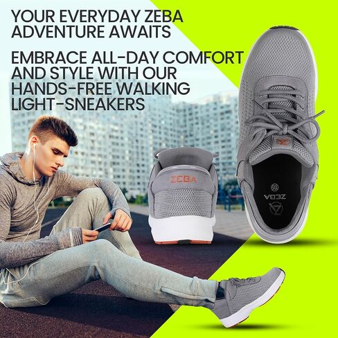 Zeba Hands Free Slip على أحذية رياضية خفيفة الوزن للرجال - تصعيد راحتك وأسلوبك بأحذية المشي المثالية وأحذية رياضية للأزياء in Kuwait