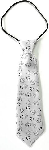 Toddler Size (Cute Bulldog Puppies) Pre-Tied Adjustable Novelty Necktie, Fashion Conversational Neck Strap Ties for Boys and Children, for Wedding Parties Events in Saudi Arabia