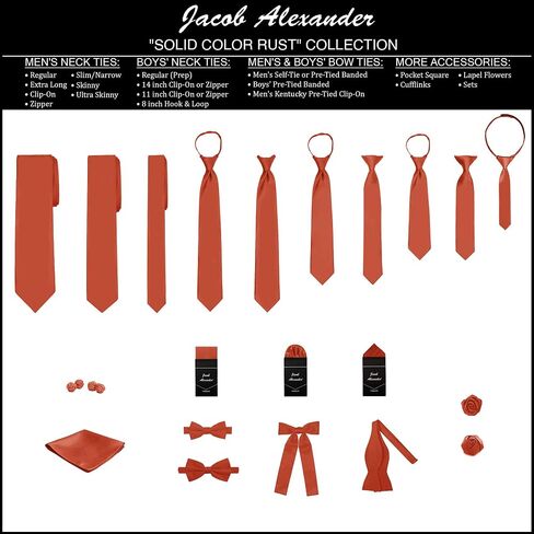 Jacob Alexander Solid Color Boy's Regular Tie and Hanky Set in Saudi Arabia