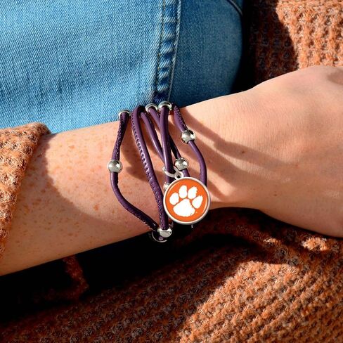 FTH Leather Strand Bracelet with Logo and Lobster Clasp in Kuwait