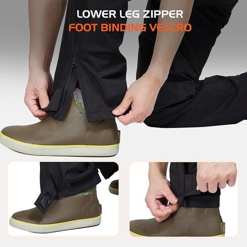 Rodeel Waterproof Fishing Rain Coat and Pant Suit for Men Outdoor Hiking (Rain Gear Jacket & Trouser Suit) in Kuwait