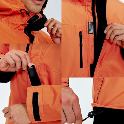 Rodeel Waterproof Fishing Rain Coat and Pant Suit for Men Outdoor Hiking (Rain Gear Jacket & Trouser Suit) in Kuwait