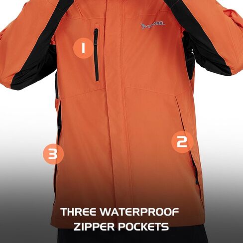 Rodeel Waterproof Fishing Rain Coat and Pant Suit for Men Outdoor Hiking (Rain Gear Jacket & Trouser Suit) in Kuwait