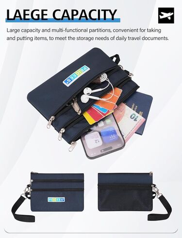 Peices Pack of 2 World Travel Essentials Currency and Passport Cash Cards Holder RFID محفظة حظر in Saudi Arabia