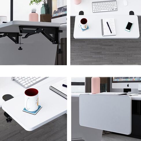 Desk Extender Support Bracket Desktop Extension Board Stand PC Keyboard Holder Arm Rest Tray Extension Plate Support Rack for Desk, 1 Set in Saudi Arabia