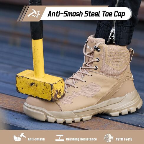 Steel Toe Shoes for Men Women Composite Toe Work Sneakers Indestructible Safety Tennis Shoes Lightweight Breathable Construction Sneakers Puncture Proof Air Cushion Ergonomic Design in Saudi Arabia