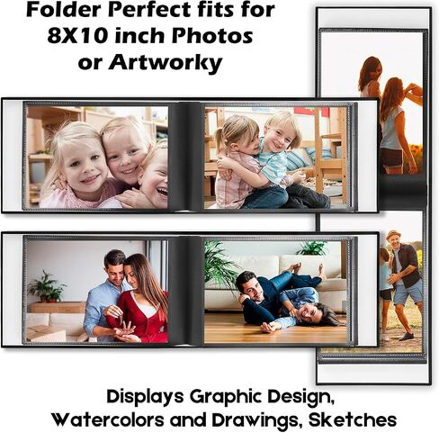 8x10 Photo Album Holds 72 Photos, 72 Pockets Photo Album 8x10 Linen Cover with Front Window, 8x10 Photo Album Book for 8x10 Wedding Family Anniversary Pictures (Black) in Saudi Arabia