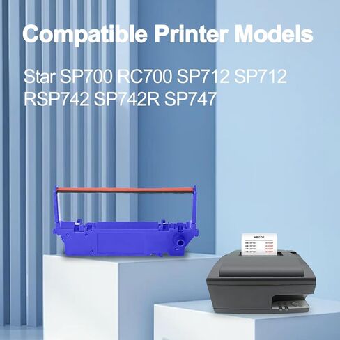 24-Packs SP700 Printer Ribbon Black and Red Replacement for Star RC700 SP700 SP712 SP712R SP717 SP742R SP747 SP740(24-Pack,Black and Red) in Kuwait