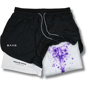 Christian Performance Shorts - Girls' Gym & Sport Shorts with Pockets & Compression Liner, Bible Verse Activewear in Saudi Arabia