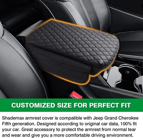 مخصص لغطاء وحدة التحكم المركزية Jeep Grand Cherokee WL 2022-2024 2025 2026 ملحقات ذراع الأذرع مركز وحدة التحكم PU PU LEATHER LEATH in Saudi Arabia
