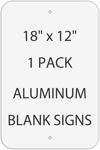 Blank Aluminum Signs 4-Pack, 18 x 12 Inches Blank Metal Sign, Write-On Sign, Blank Sublimation Sign, Rust Free Weather Resistant, Waterproof, Durable Ink, Easy to Mount Indoor or Outdoor Use in Saudi Arabia