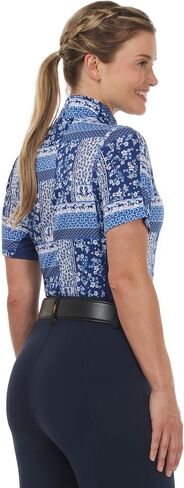 Kerrits Women's Breeze Ice Fil Short Sleeve Horse Riding Shirt – Ultra-Lightweight Cooling Equestrian Top, Great for Summer in Saudi Arabia