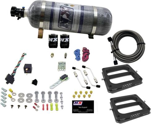 Nitrous Express - Dual Dom/Gas Nitrous Kit (100-500HP) w/Composite Bottle (50270-12) in Saudi Arabia