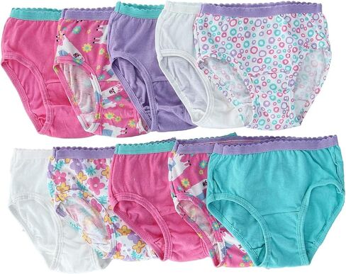 Fruit of the Loom Toddler Girls 10 Pack Assorted Cotton Brief Underwear, 4T/5T in Saudi Arabia