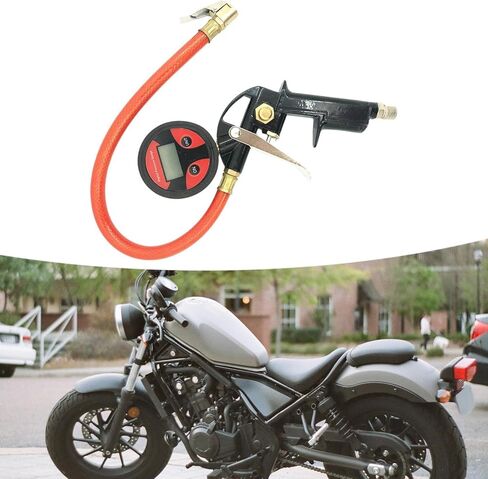 مقياس تضخيم ضغط الإطارات الرقمية الإطارات المقياس 0-150 PSI اختبار الضغط العالمي لضغط الإطارات المحمولة للدراجات النارية RV SUV in Kuwait