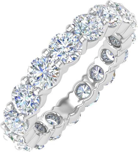 4 Carat Diamond Eternity Wedding Band Ring in 14K Gold - IGI Certified (Value Collection) in Saudi Arabia