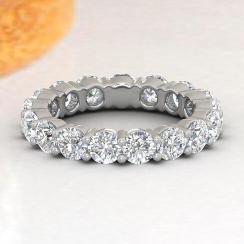 4 Carat Diamond Eternity Wedding Band Ring in 14K Gold - IGI Certified (Value Collection) in Saudi Arabia