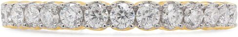 SAVEARTH DIAMONDS 1/2 cttw Round Cut Lab Created Moissanite Diamond Half Eternity Stackable Band Ring For Women In 14K Gold Over Sterling Silver (VVS1 Clarity, 0.50 Cttw) in Saudi Arabia