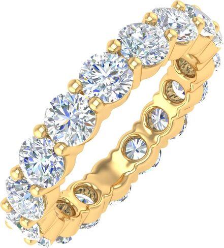 4 Carat Diamond Eternity Wedding Band Ring in 14K Gold - IGI Certified (Value Collection) in Saudi Arabia