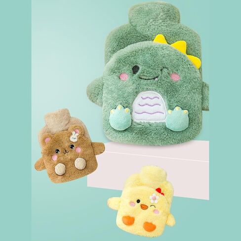Hot Water Bottle with Cover, Hot Water Bottle with Cute Plush Cover, Super Soft Plush Cover for Pain Relief Headaches Cramps and Winter Warmth in Saudi Arabia