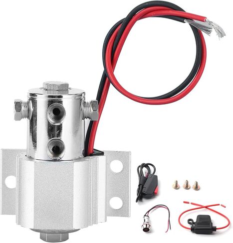 Front Brake Line Lock Kit Heavy Duty Roll Control Hill Holder Electric Stainless Steel Aluminum Fit 1/8 27 NPT (Silver) in Saudi Arabia