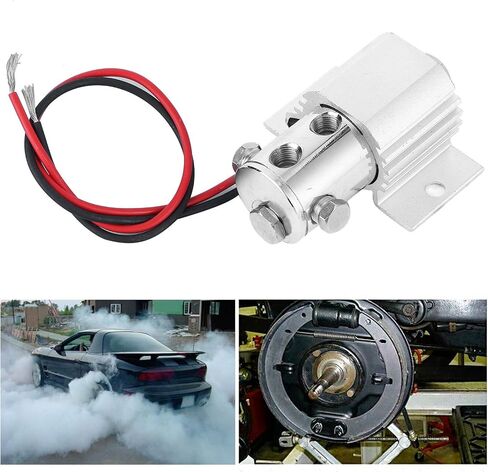Front Brake Line Lock Kit Heavy Duty Roll Control Hill Holder Electric Stainless Steel Aluminum Fit 1/8 27 NPT (Silver) in Saudi Arabia