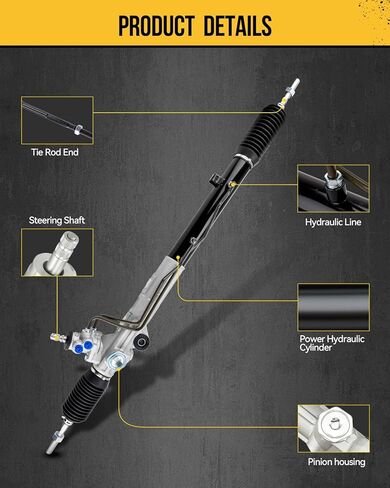 KAC Power Steering Rack and Pinion Assembly Replacement for 2000-2011 Impala 2005-2009 LaCrosse 2003-2005 Century 2003-2004 Regal, Complete Steering Rack and Pinion System Replace 22-186 26056808 in Kuwait
