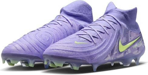 Nike United Phantom Luna 2 Elite FG High-Top Soccer Cleats (HF1600-500, Purple Agate/Barely Volt) in Saudi Arabia