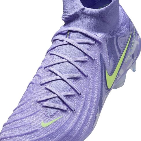 Nike United Phantom Luna 2 Elite FG High-Top Soccer Cleats (HF1600-500, Purple Agate/Barely Volt) in Saudi Arabia